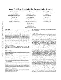 Value Penalized Q-Learning for Recommender Systems