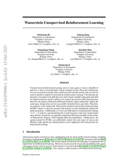 Wasserstein Unsupervised Reinforcement Learning