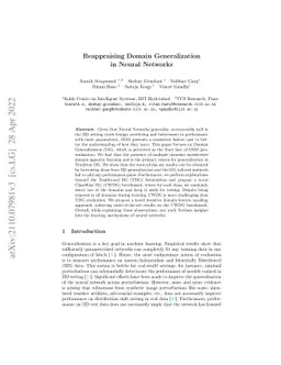 Reappraising Domain Generalization in Neural Networks