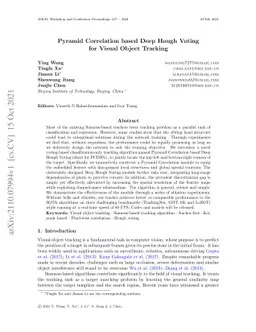 Pyramid Correlation based Deep Hough Voting for Visual Object Tracking