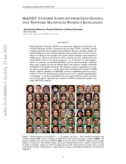 MaGNET: Uniform Sampling from Deep Generative Network Manifolds Without
  Retraining
