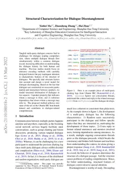 Structural Characterization for Dialogue Disentanglement
