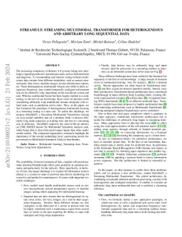 StreaMulT: Streaming Multimodal Transformer for Heterogeneous and
  Arbitrary Long Sequential Data