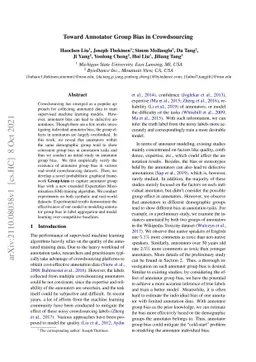 Toward Annotator Group Bias in Crowdsourcing