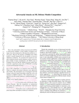Adversarial Attacks on ML Defense Models Competition