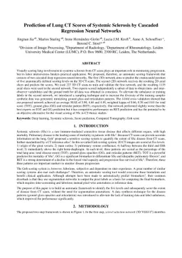 Prediction of Lung CT Scores of Systemic Sclerosis by Cascaded
  Regression Neural Networks