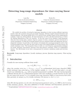 Detecting long-range dependence for time-varying linear models