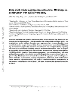 Deep multi-modal aggregation network for MR image reconstruction with
  auxiliary modality