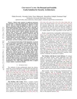 Chunked-Cache: On-Demand and Scalable Cache Isolation for Security
  Architectures