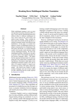 Breaking Down Multilingual Machine Translation