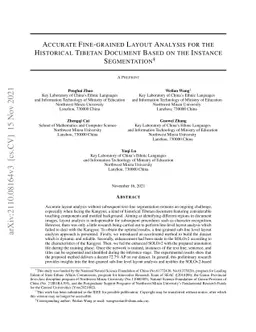 Accurate Fine-grained Layout Analysis for the Historical Tibetan
  Document Based on the Instance Segmentation