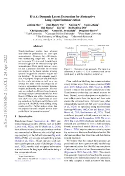 DYLE: Dynamic Latent Extraction for Abstractive Long-Input Summarization