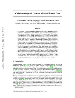 Collaborating with Humans without Human Data