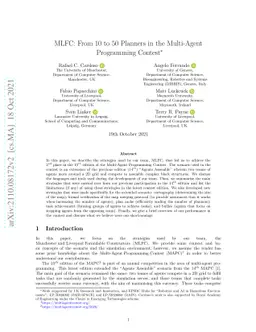 MLFC: From 10 to 50 Planners in the Multi-Agent Programming Contest