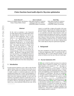 Choice functions based multi-objective Bayesian optimisation
