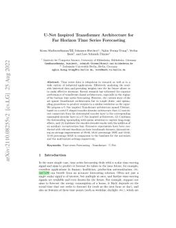Yformer: U-Net Inspired Transformer Architecture for Far Horizon Time
  Series Forecasting