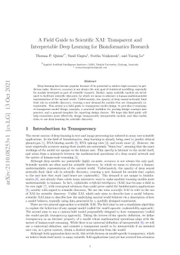 A Field Guide to Scientific XAI: Transparent and Interpretable Deep
  Learning for Bioinformatics Research
