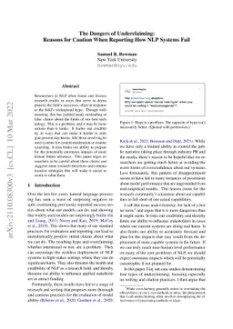 The Dangers of Underclaiming: Reasons for Caution When Reporting How NLP
  Systems Fail