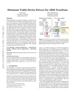 Minimum Viable Device Drivers for ARM TrustZone