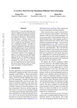 Control Prefixes for Parameter-Efficient Text Generation