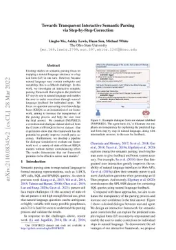 Towards Transparent Interactive Semantic Parsing via Step-by-Step
  Correction