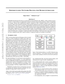 Differentiable Network Pruning for Microcontrollers