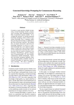 Generated Knowledge Prompting for Commonsense Reasoning