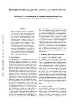 Training Conversational Agents with Generative Conversational Networks