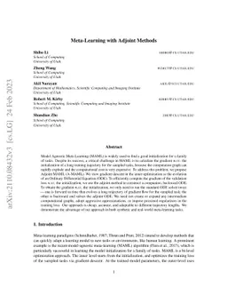 Meta-Learning with Adjoint Methods