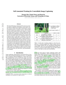 Self-Annotated Training for Controllable Image Captioning