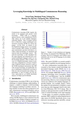 Leveraging Knowledge in Multilingual Commonsense Reasoning