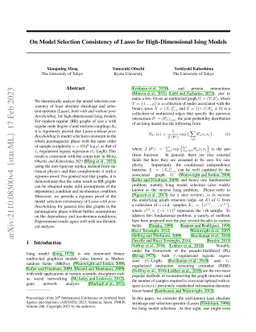 On Model Selection Consistency of Lasso for High-Dimensional Ising
  Models