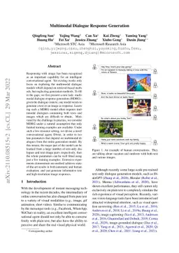 Multimodal Dialogue Response Generation