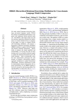 HRKD: Hierarchical Relational Knowledge Distillation for Cross-domain
  Language Model Compression