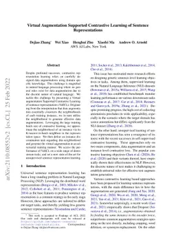 Virtual Augmentation Supported Contrastive Learning of Sentence
  Representations