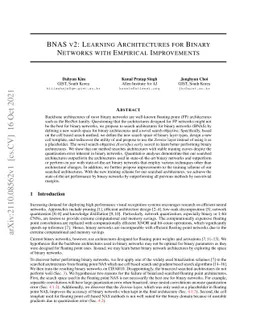 BNAS v2: Learning Architectures for Binary Networks with Empirical
  Improvements