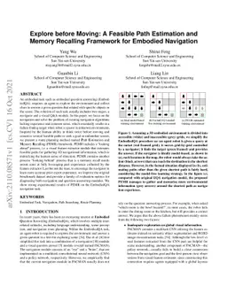 Explore before Moving: A Feasible Path Estimation and Memory Recalling
  Framework for Embodied Navigation