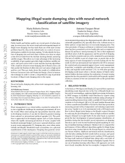 Mapping illegal waste dumping sites with neural-network classification
  of satellite imagery