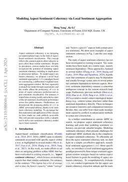 LSA: Modeling Aspect Sentiment Coherency via Local Sentiment Aggregation