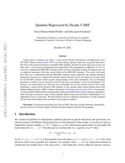 Quantile Regression by Dyadic CART