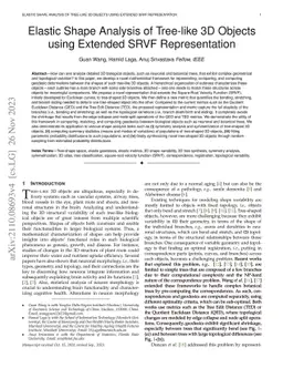 Elastic Shape Analysis of Tree-like 3D Objects using Extended SRVF
  Representation