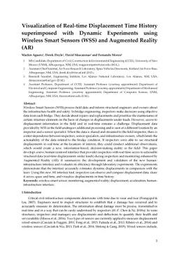 Visualization of Real-time Displacement Time History superimposed with
  Dynamic Experiments using Wireless Smart Sensors (WSS) and Augmented Reality
  (AR)