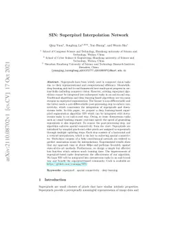 SIN:Superpixel Interpolation Network