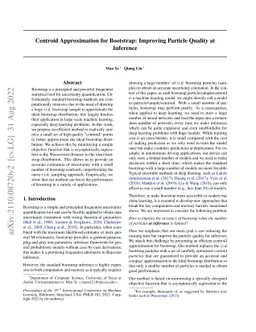 Centroid Approximation for Bootstrap: Improving Particle Quality at
  Inference