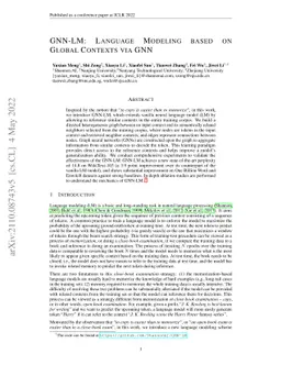GNN-LM: Language Modeling based on Global Contexts via GNN