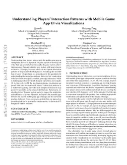 Understanding Players' Interaction Patterns with Mobile Game App UI via
  Visualizations
