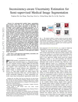 Inconsistency-aware Uncertainty Estimation for Semi-supervised Medical
  Image Segmentation