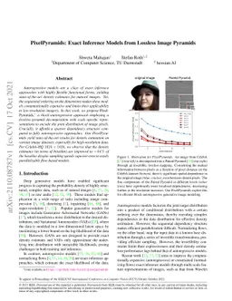 PixelPyramids: Exact Inference Models from Lossless Image Pyramids