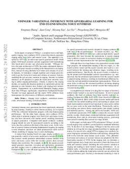 VISinger: Variational Inference with Adversarial Learning for End-to-End
  Singing Voice Synthesis