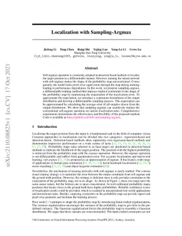 Localization with Sampling-Argmax